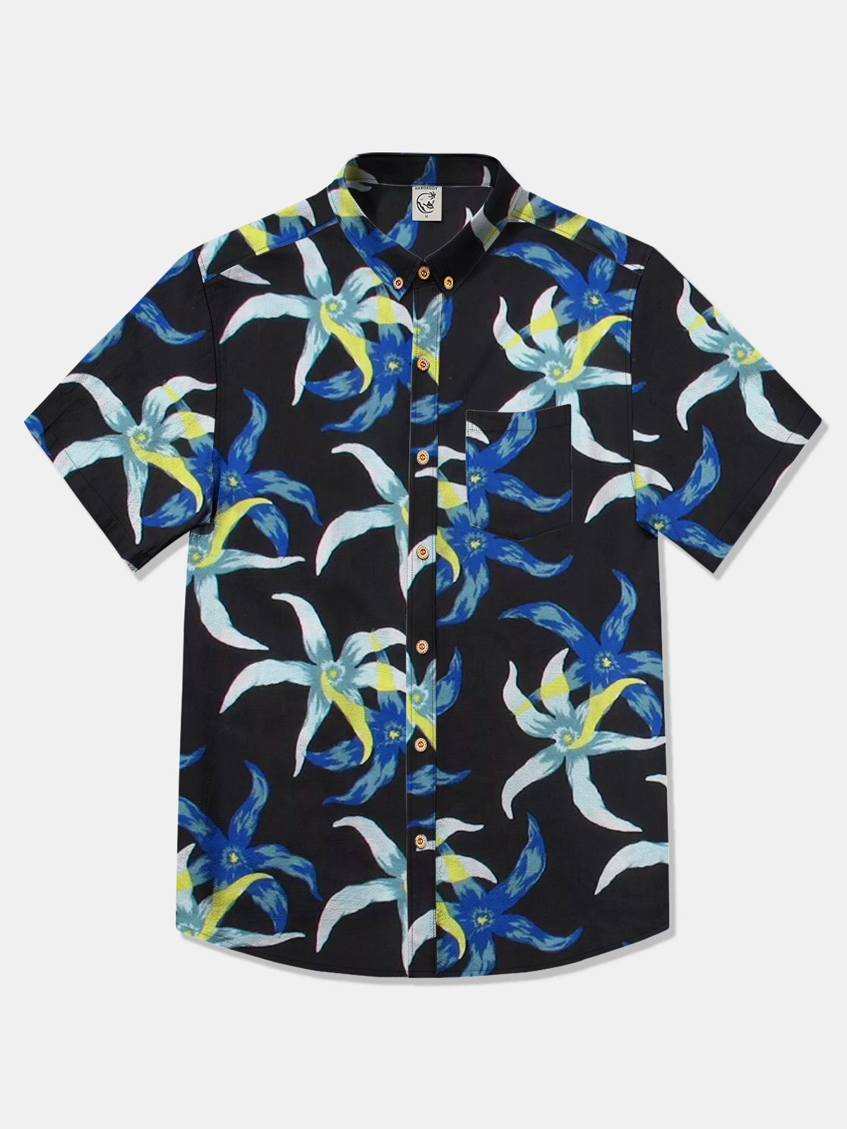 The White Lotus Crocodile Cotton Shirt Floral Casual Summer Beach Hawaiian-1