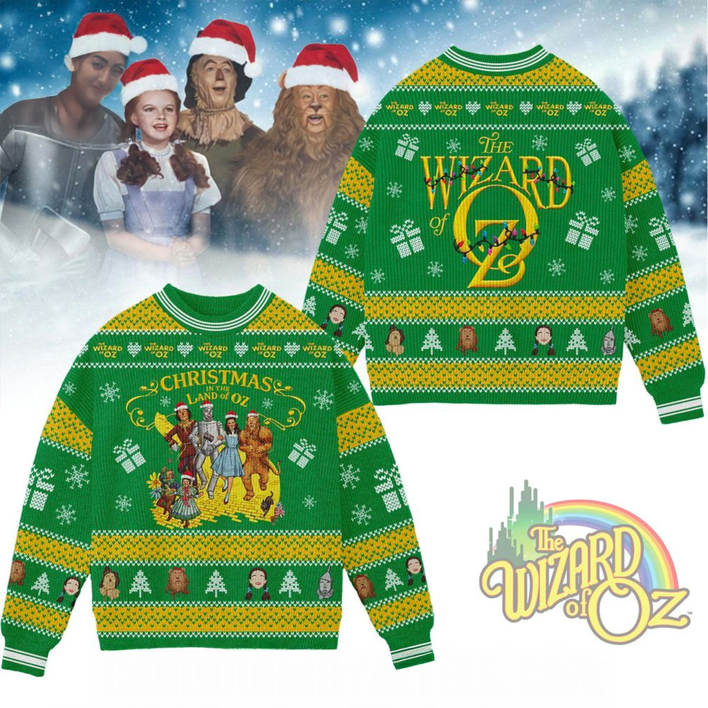 The Wizard Of Oz Christmas In The Land Of Oz Sweater Fan Merch Christmas Present For Dad-1