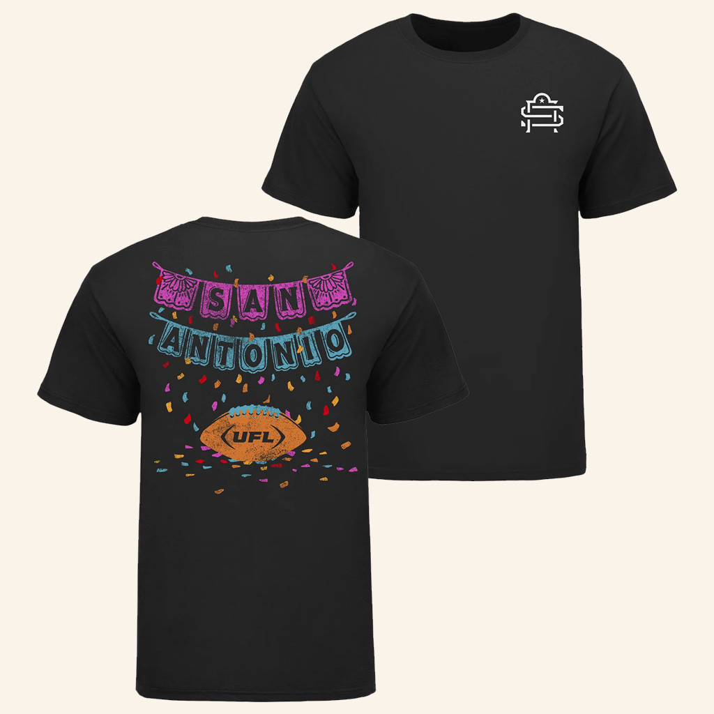 Theufl Merch San Antonio Brahmas Papel Picado Men's T-Shirt Gifts For Dudes-1