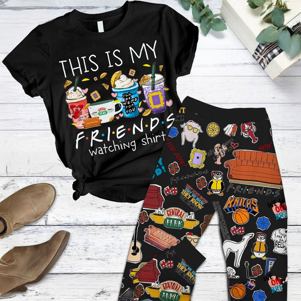 This Is My Friends Watching Shirt Pajamas Set Christmas Present For Girlfriend-1 This Is My Friends Watching Shirt Pajamas Set Christmas Present For Girlfriend-1