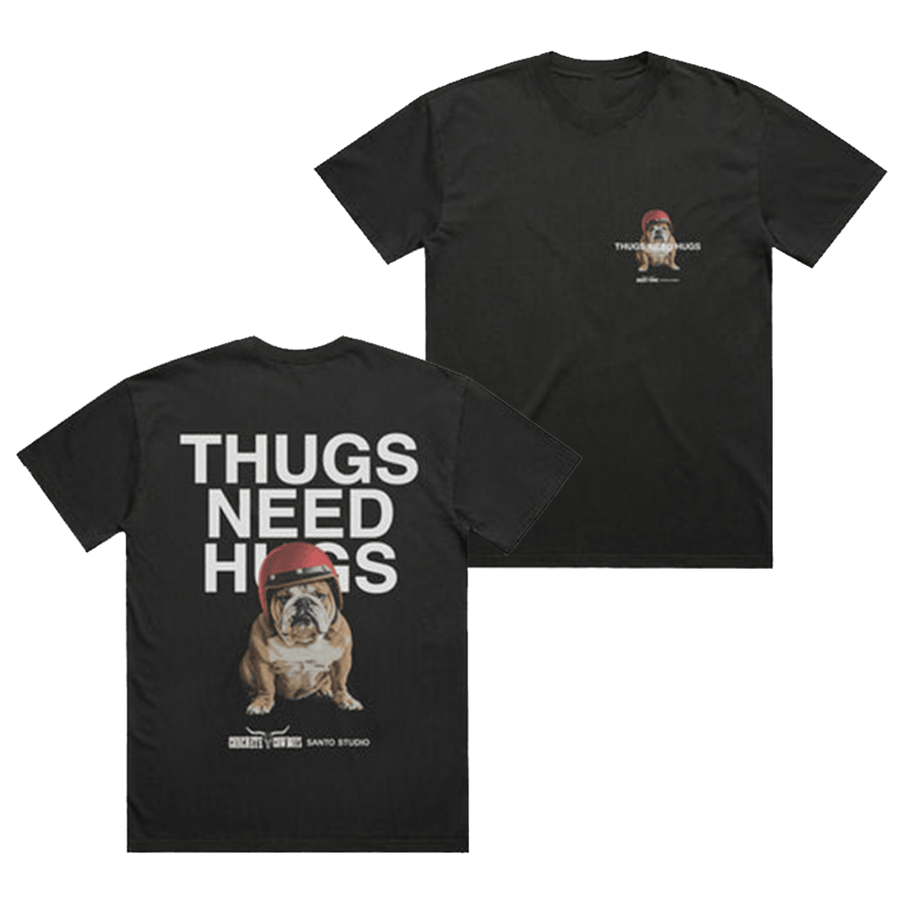 Thugs Need Hugs Shirt Santo Studio Bulldog T-Shirt Meaningful Father's Day Gifts-1