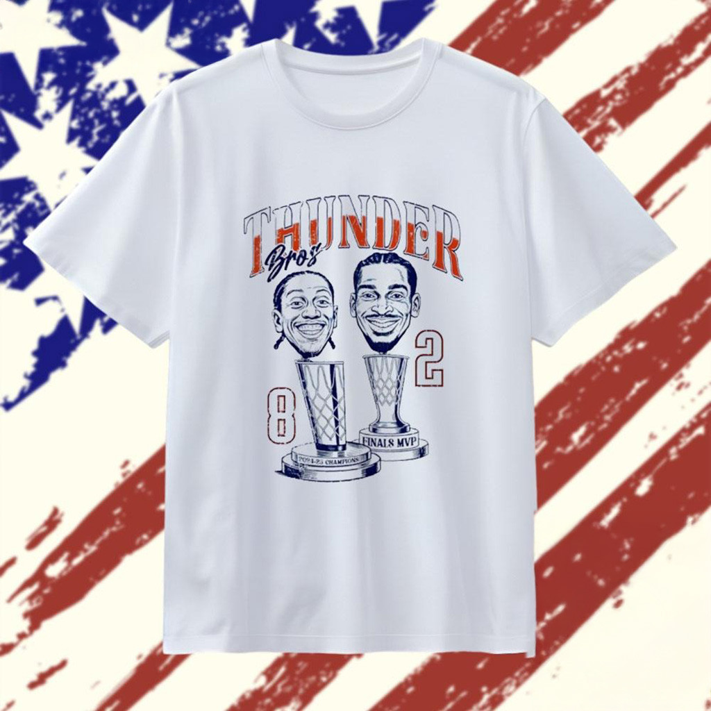 Thunder Bros Champions Duo SGA And Jdub 2025 NBA Finals MVP T-Shirt Gifts For Fans-1