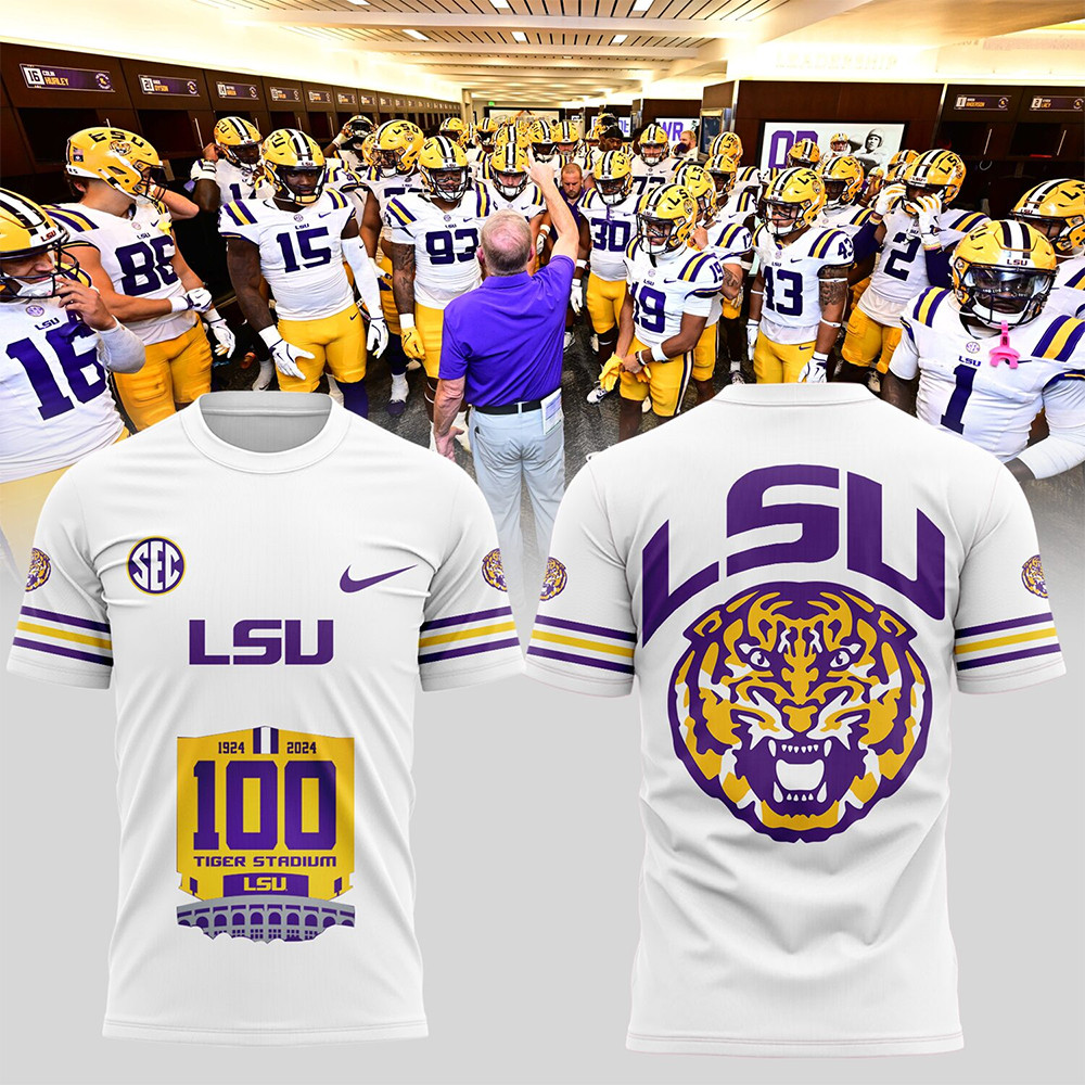 Tiger Stadium LSU 1924 2024 White Shirt Gift For Fans-1