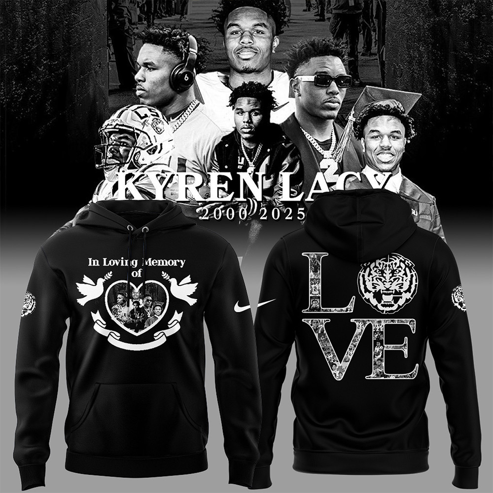 Tigers Football Limited RIP Lacy Black Hoodie 2025-1 Tigers Football Limited RIP Lacy Black Hoodie 2025-1
