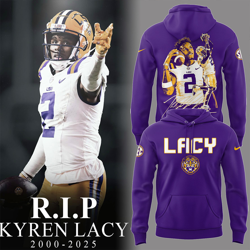 Tigers Football Limited RIP Lacy Purple Hoodie 2025-1
