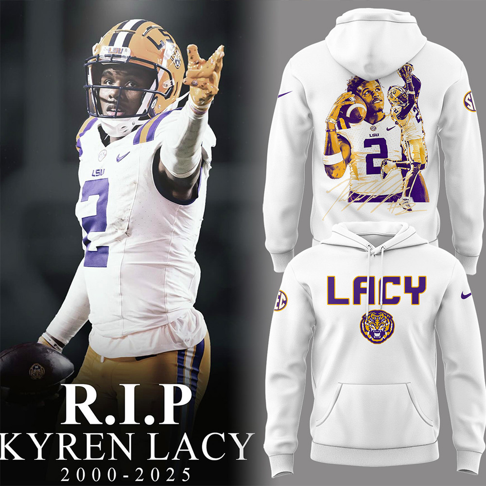 Tigers Football Limited RIP Lacy White Hoodie Gift For Friends-1