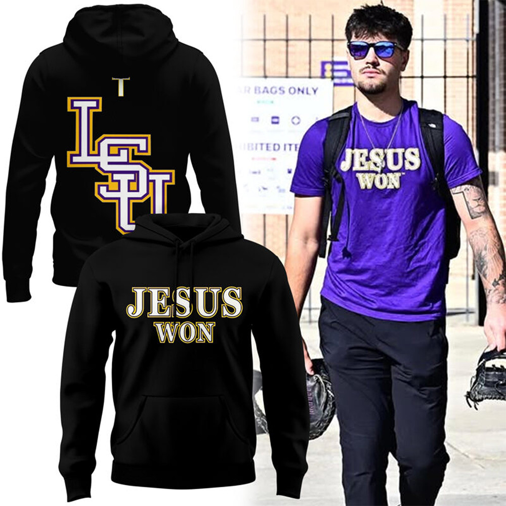 Tigers JESUS WON Black Hoodie Shirt Of Fans 2025-1