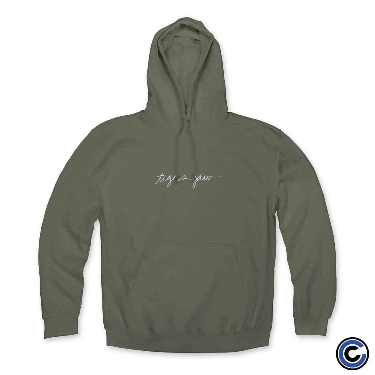 Tigers Jaw Merch Script Hoodie Tigers Jaw Hoodie-1