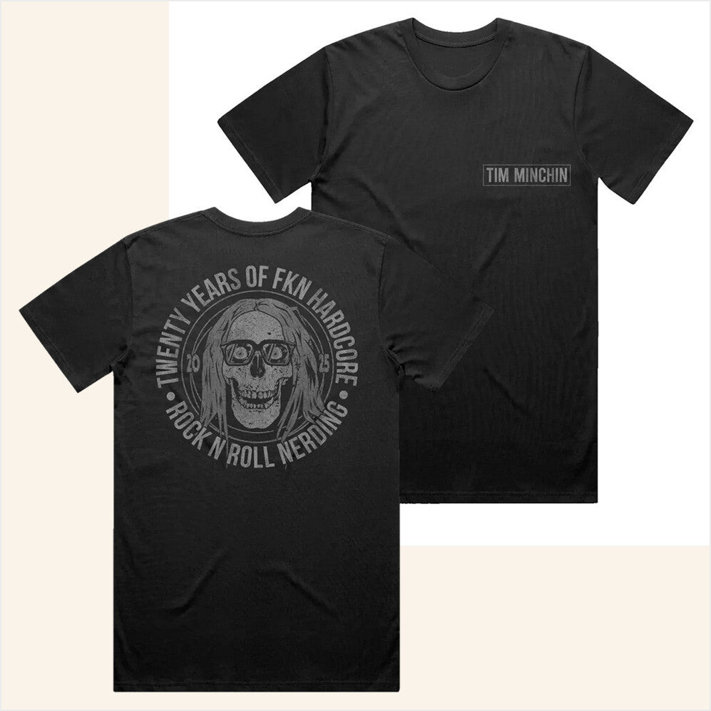 Tim Minchin Merch Skull Black T-Shirt Presents For Dad Birthday Gifts For BFF-1