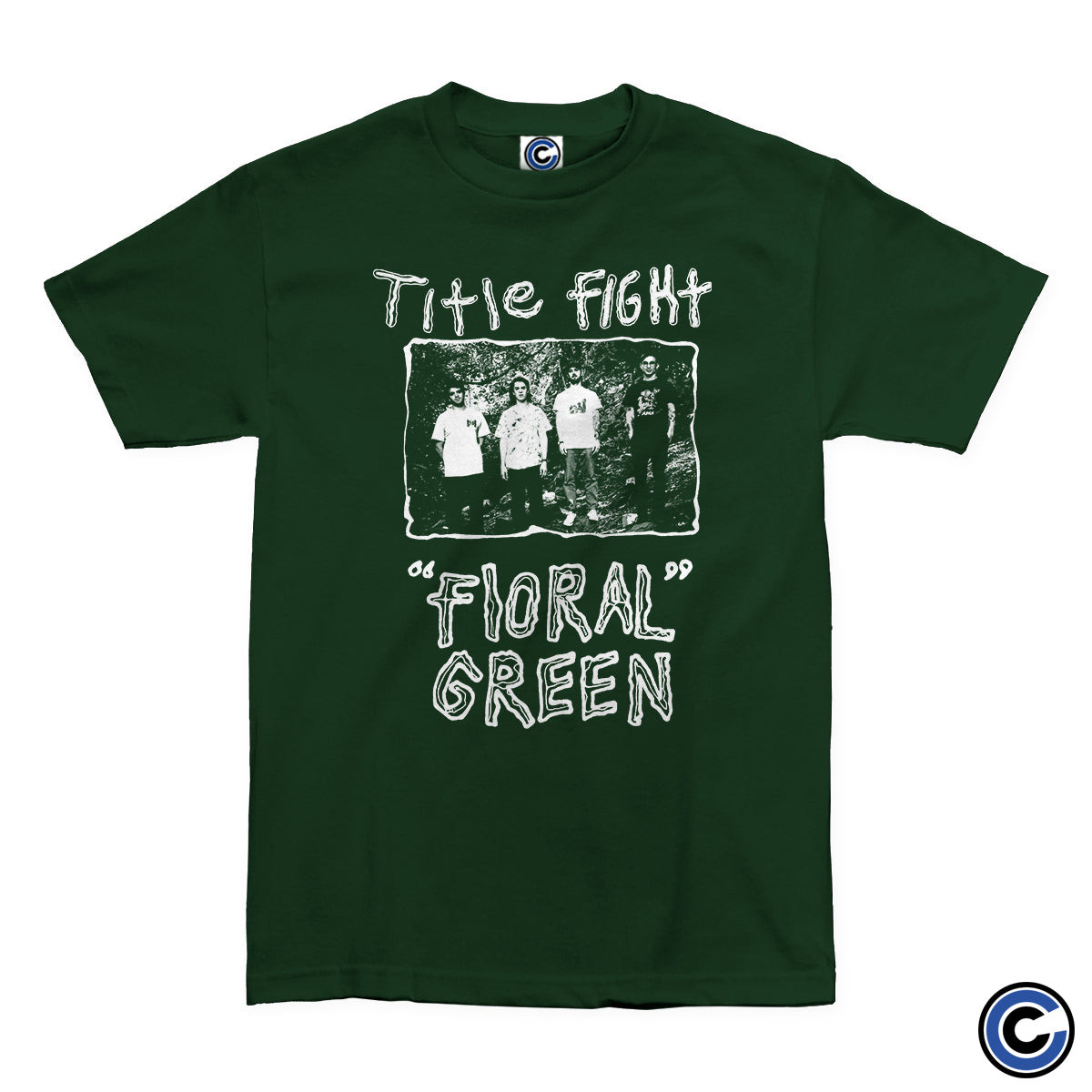 Title Fight Merch Floral Green Promo Shirt Title Fight Shirt-1