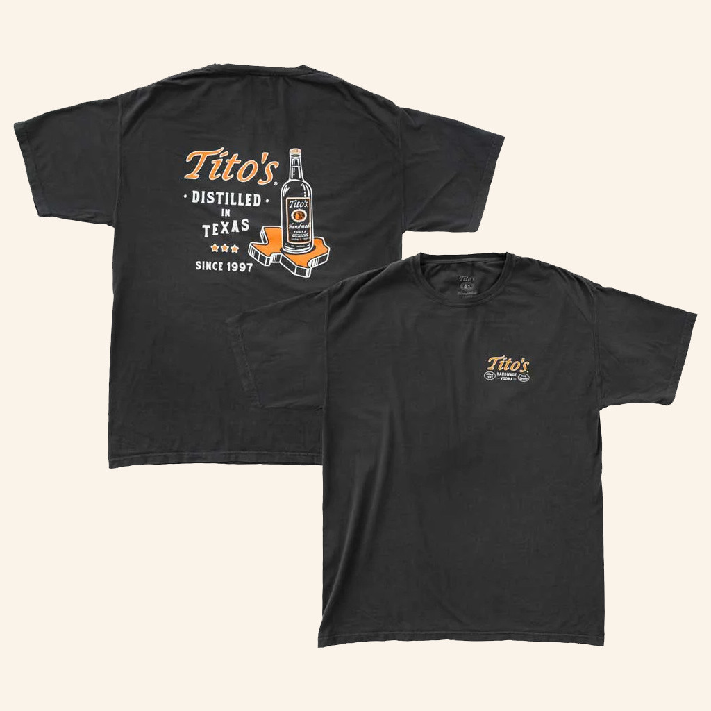 Tito's Vodka Merch Spirit Of Texas T-Shirt Him Gifts-1
