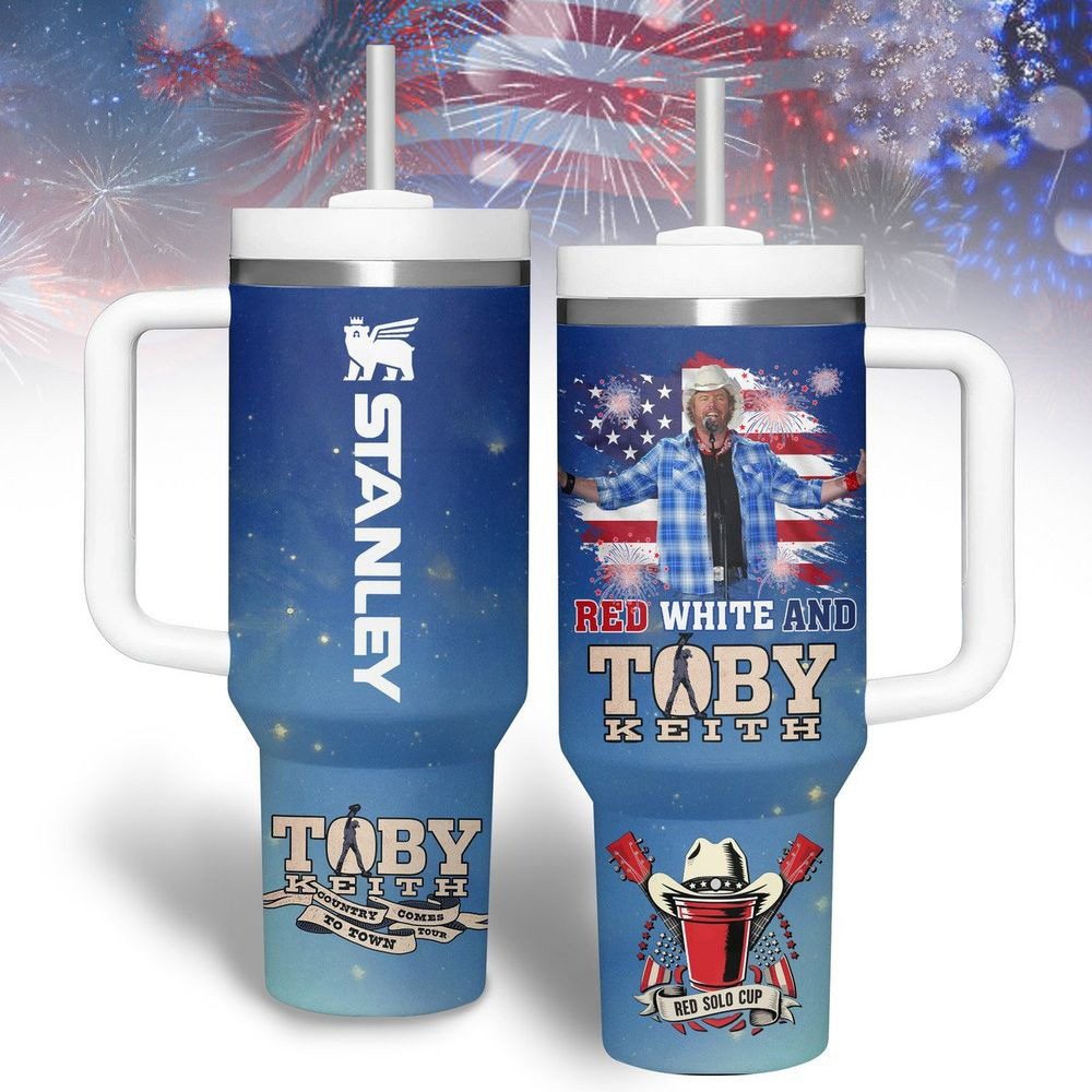 Toby Keith Happy Independence Day 2025 Stanley Tumbler Toby Keith Merch Gifts For Dad-1