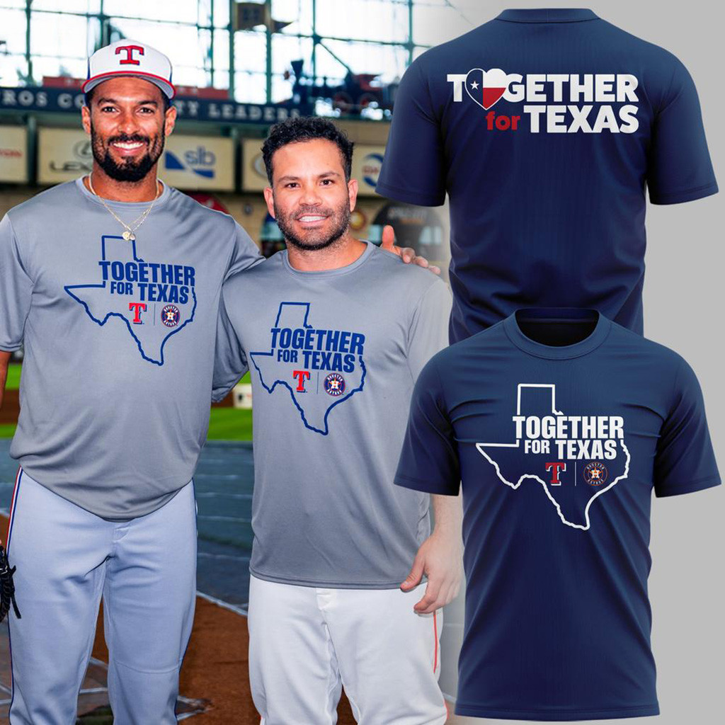 Together For Texas 2025 Navy T-Shirt Houston Texans Merch Support Texas Gifts For Him-1