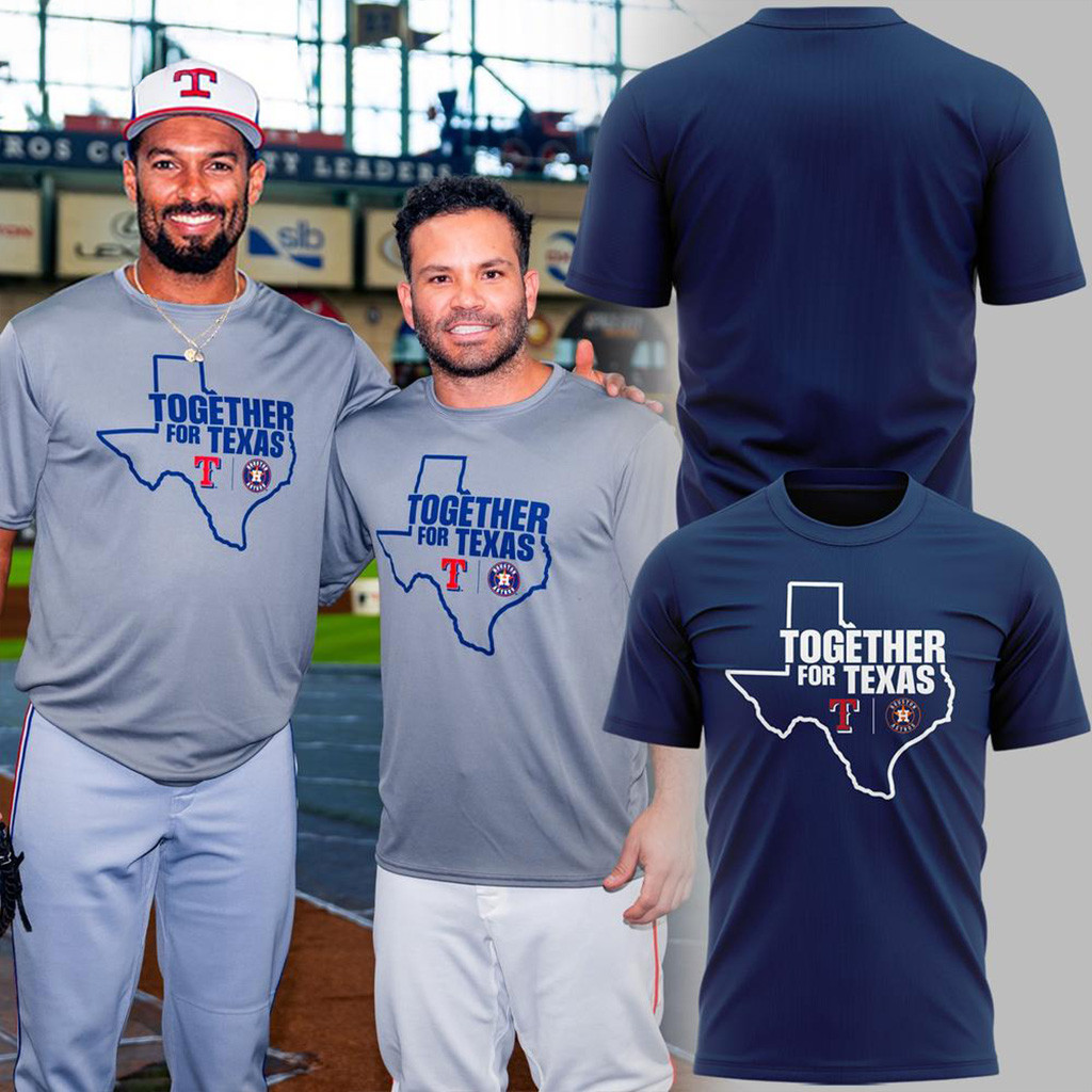 Together For Texas 2025 Navy T-Shirt Houston Texans Merch Texas Strong Gifts For Dad-1