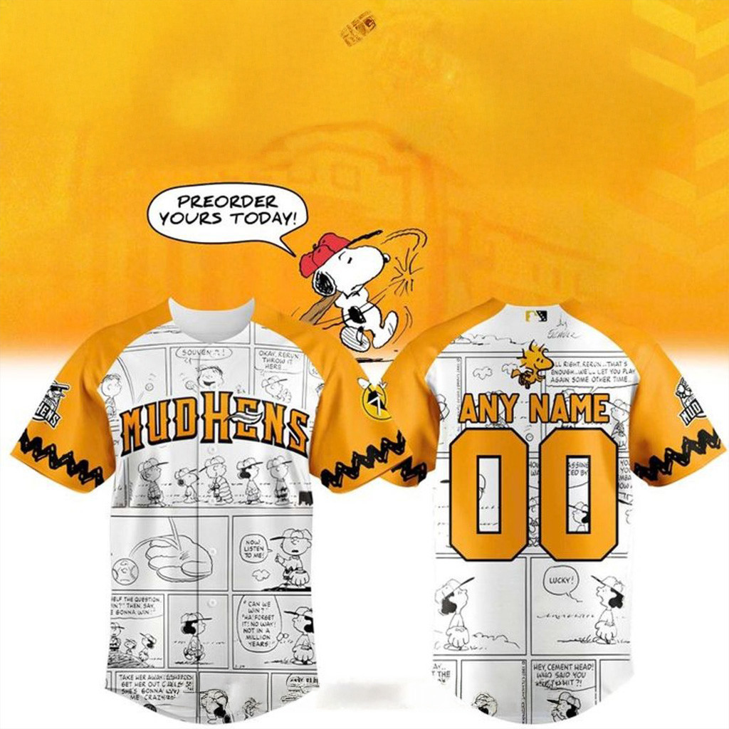 Toledo Mud Hens X Peanuts 2025 Baseball Jersey Toledo Mud Hens Merch Boyfriend Gifts-1