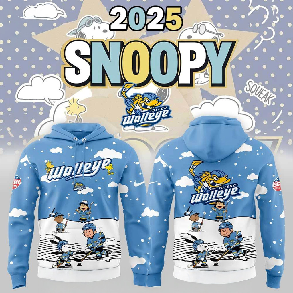 Toledo Walleye Snoopy and Friends Hoodie Fan Merch Christmas Ideas For Boyfriend-1