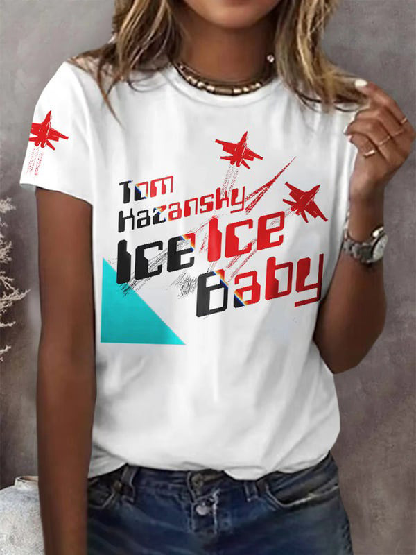 Tom Iceman Kazansky Ice Ice Baby T-Shirt Top Gun Val Kilmer Clothing-1