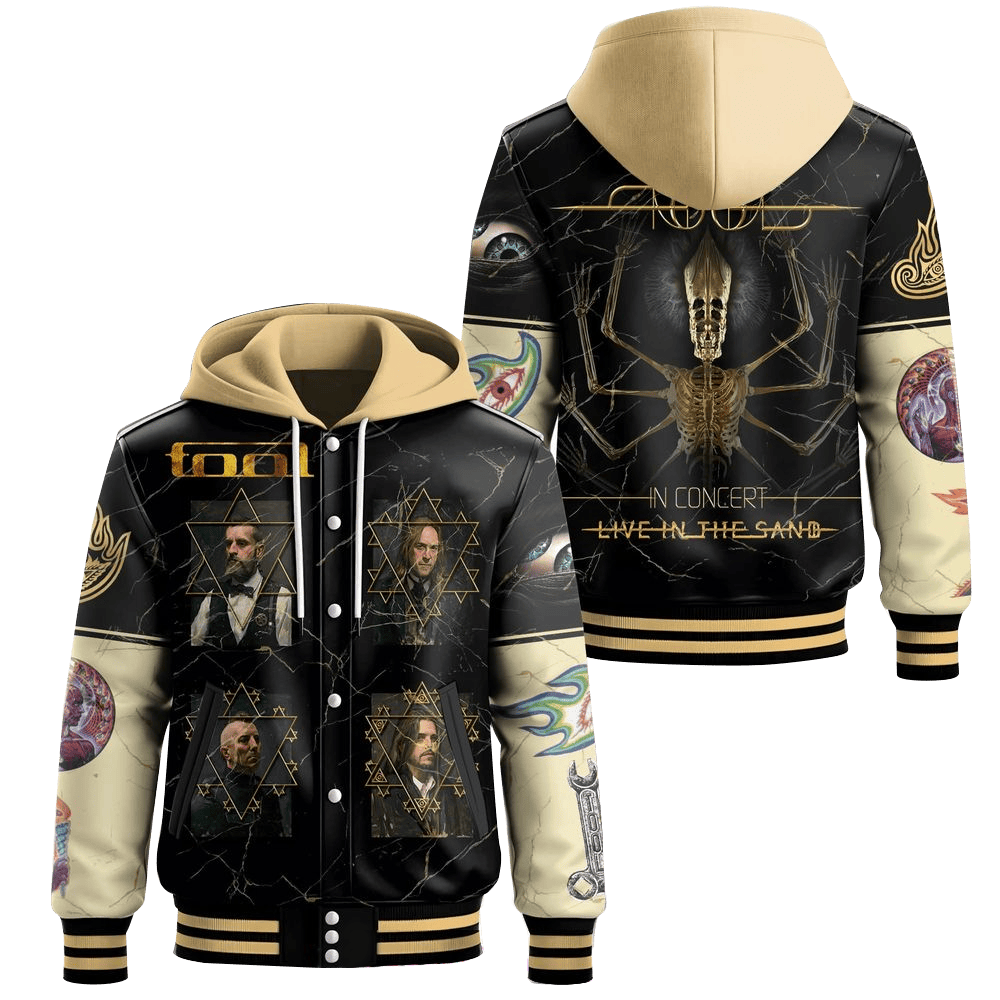 Tool Live In The Sand Hooded Varsity Jacket Gifts For Father's Day From Daughter-1