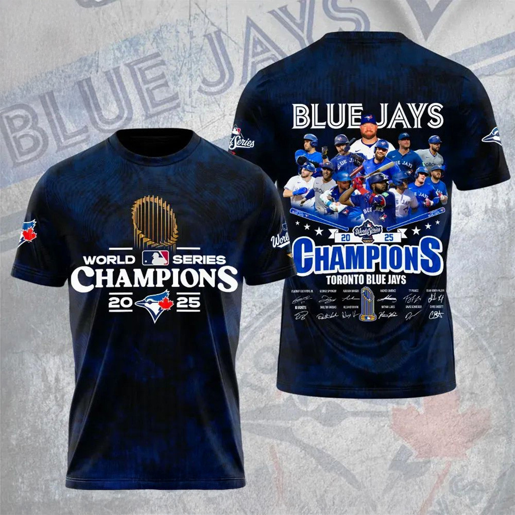 Toronto Blue Jays 2025 World Series Champions T-Shirt Jays Merch Dad Christmas Gift Ideas-1