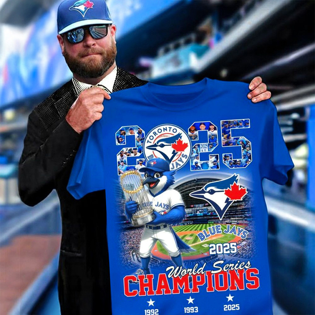 Toronto Blue Jays 2025 World Series Champions T-Shirt Jays Merch Husband Christmas Gift Ideas-1