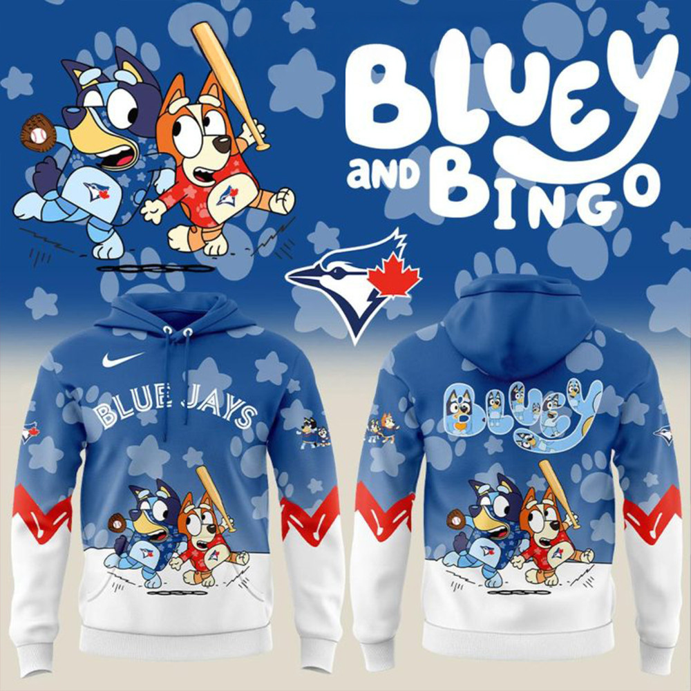 Toronto Blue Jays Bluey And Bingo 2025 Hoodie Basketball Fan Gift Ideas-1