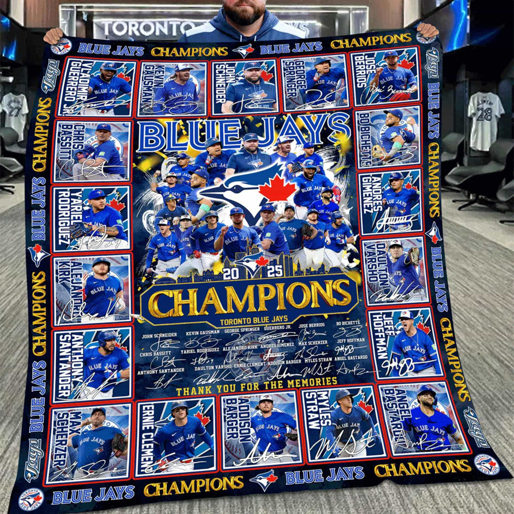 Toronto Blue Jays Champions 2025 Blanket Jays Merch Christmas Present For Fans-1