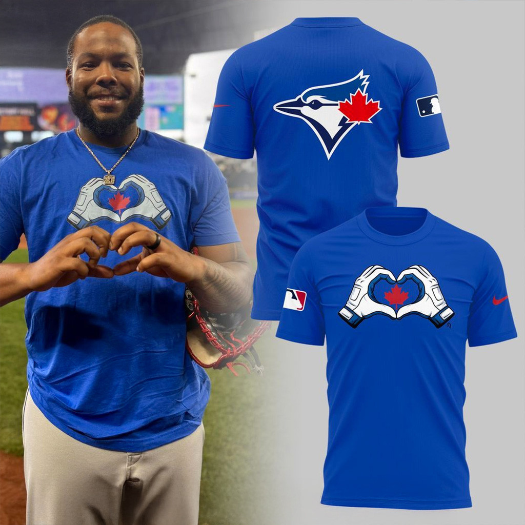 Toronto Blue Jays Heart Hands T-Shirt Jays Merch Xmas Presents For Him-1