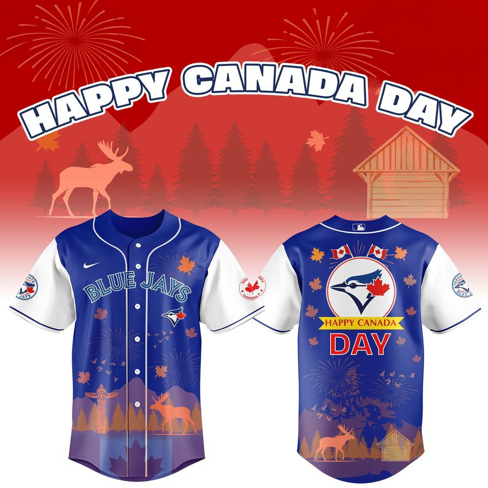 Toronto Blue Jays MLB x Canada Day 2025 Special Jersey Toronto Blue Jays Merch Gifts For Fans-1