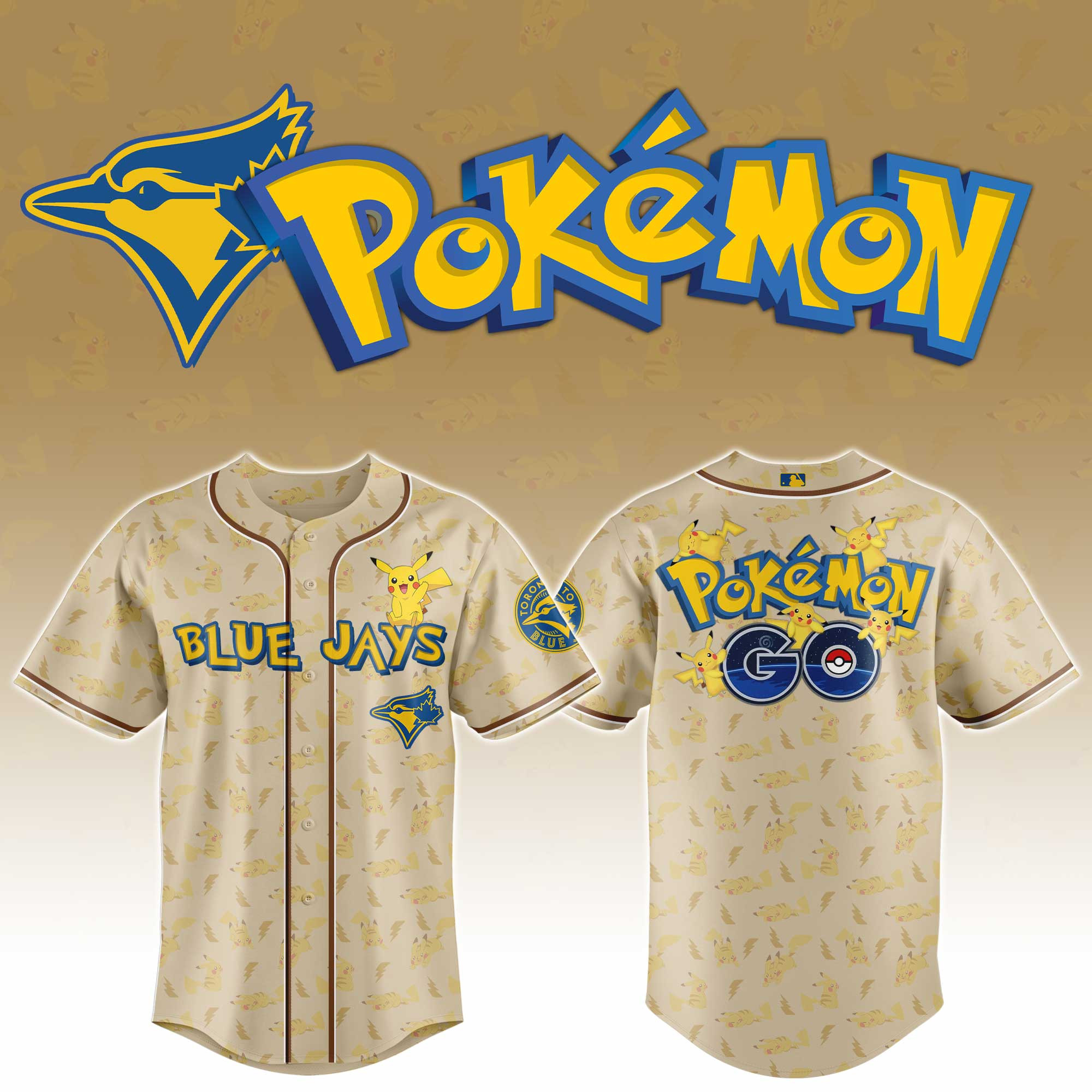 Toronto Blue Jays Mlb X Pokemon Go Master Baseball Jersey For Fans-1
