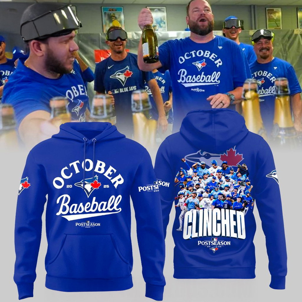 Toronto Blue Jays October 2025 Postseason Photo Hoodie Blue Jays Merch Gift For Friend-1
