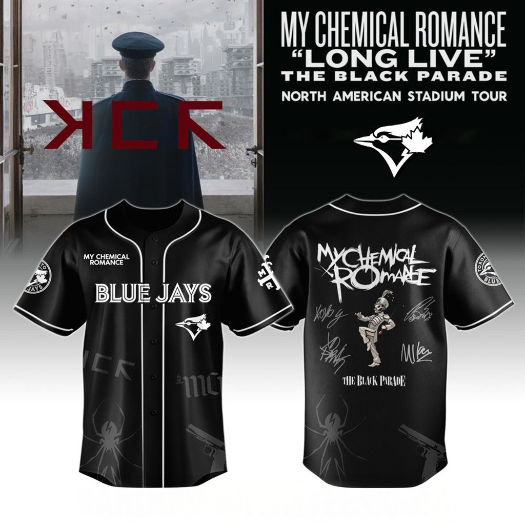 Toronto Blue Jays X My Chemical Romance Long Live The Black Parade Jersey Jays Merch Him Gift-1