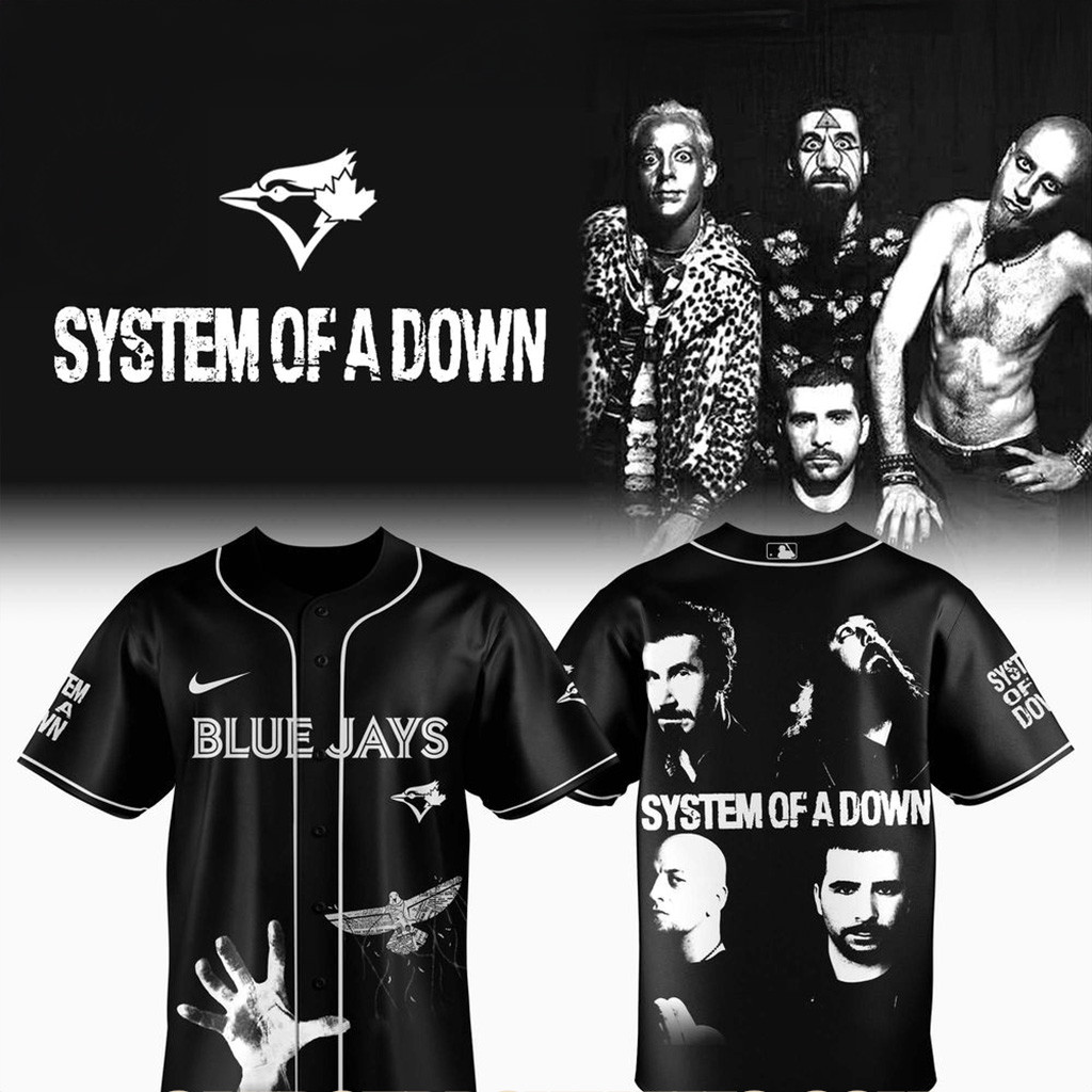 Toronto Blue Jays X System Of A Down 2025 Jersey Toronto Blue Jays Merch Cool Baseball Gifts-1
