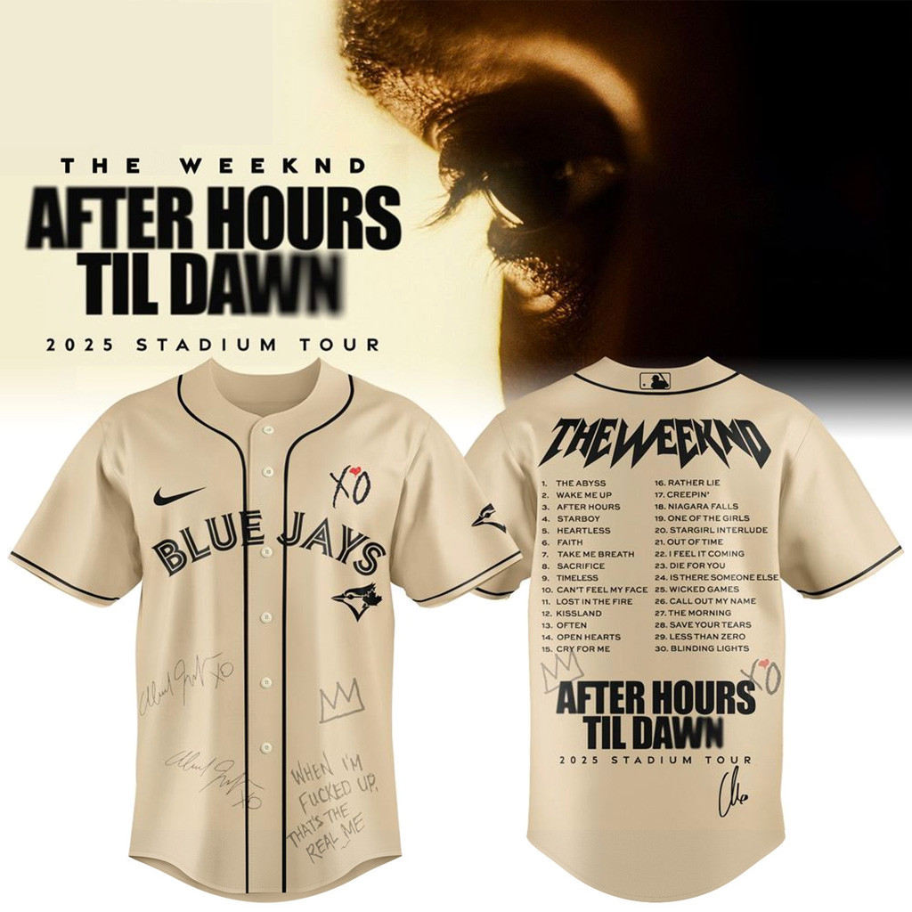 Toronto Blue Jays X The Weeknd After Hours Til Dawn Jersey Jays Merch Gifts For Baseball Fans-1