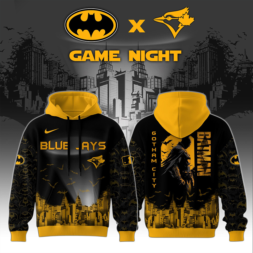 Toronto Blue Jays x DC Batman Game Night Hoodie Gift Ideas For Baseball Fans-1 Toronto Blue Jays x DC Batman Game Night Hoodie Gift Ideas For Baseball Fans-1