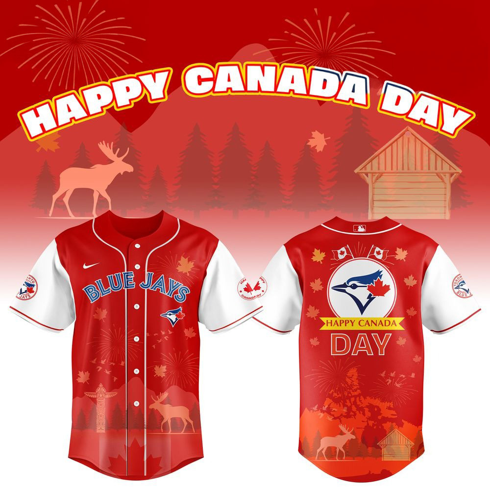 Toronto Blue Jays x Happy Canada Day 2025 Jersey Toronto Blue Jays Merch Gifts For Father-1
