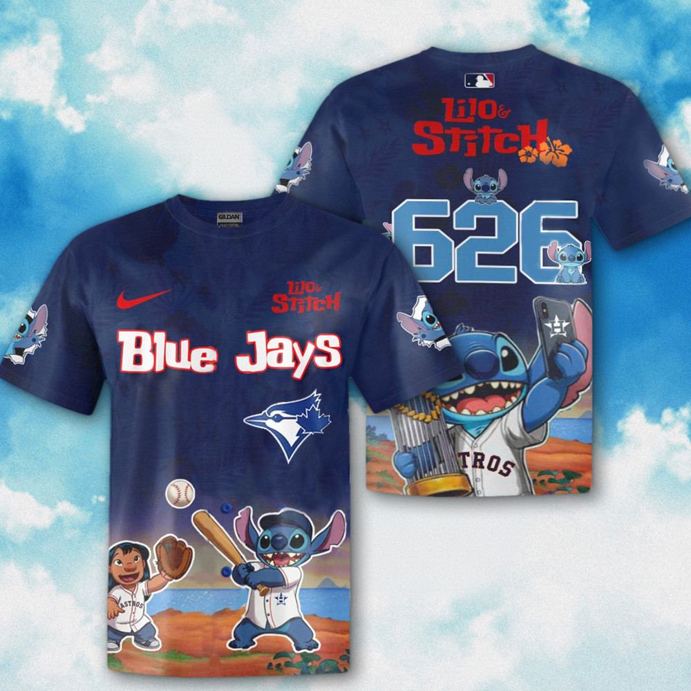 Toronto Blue Jays x Lilo And Stitch Shirt Gifts For Father's Day From Daughter-1