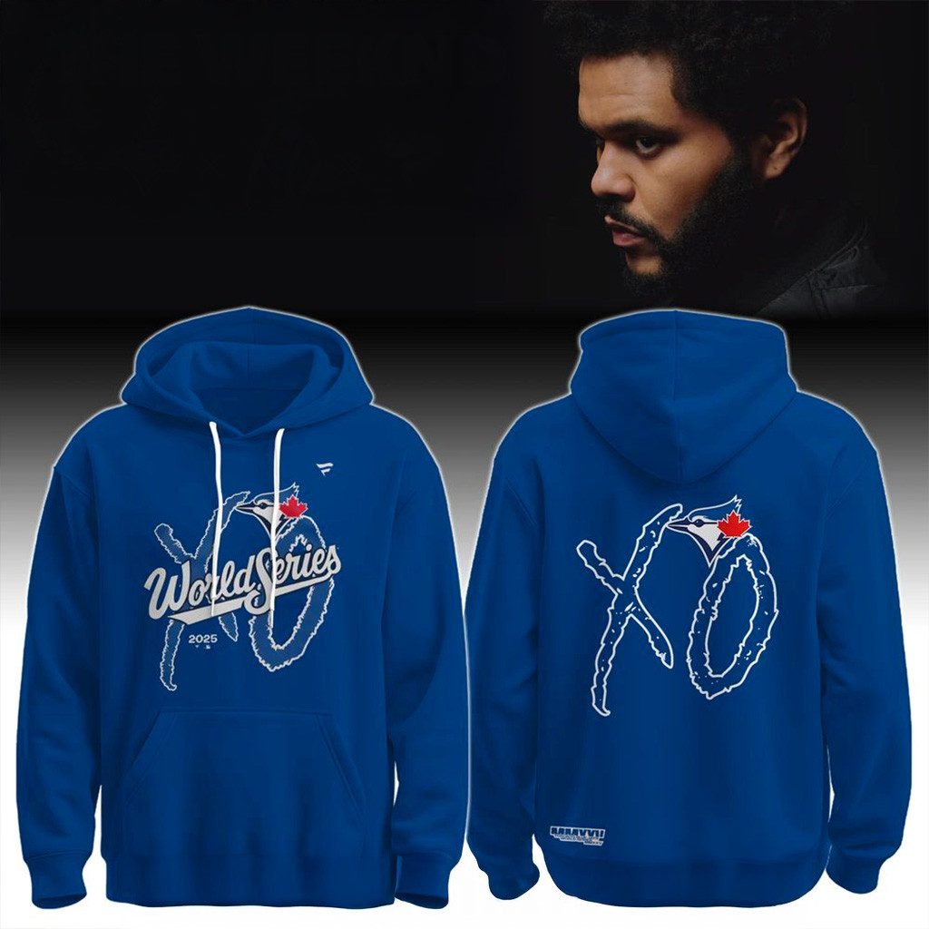 Toronto Blue Jays x The Weeknd Hoodie Jays Merch Xmas Presents For Brother-1