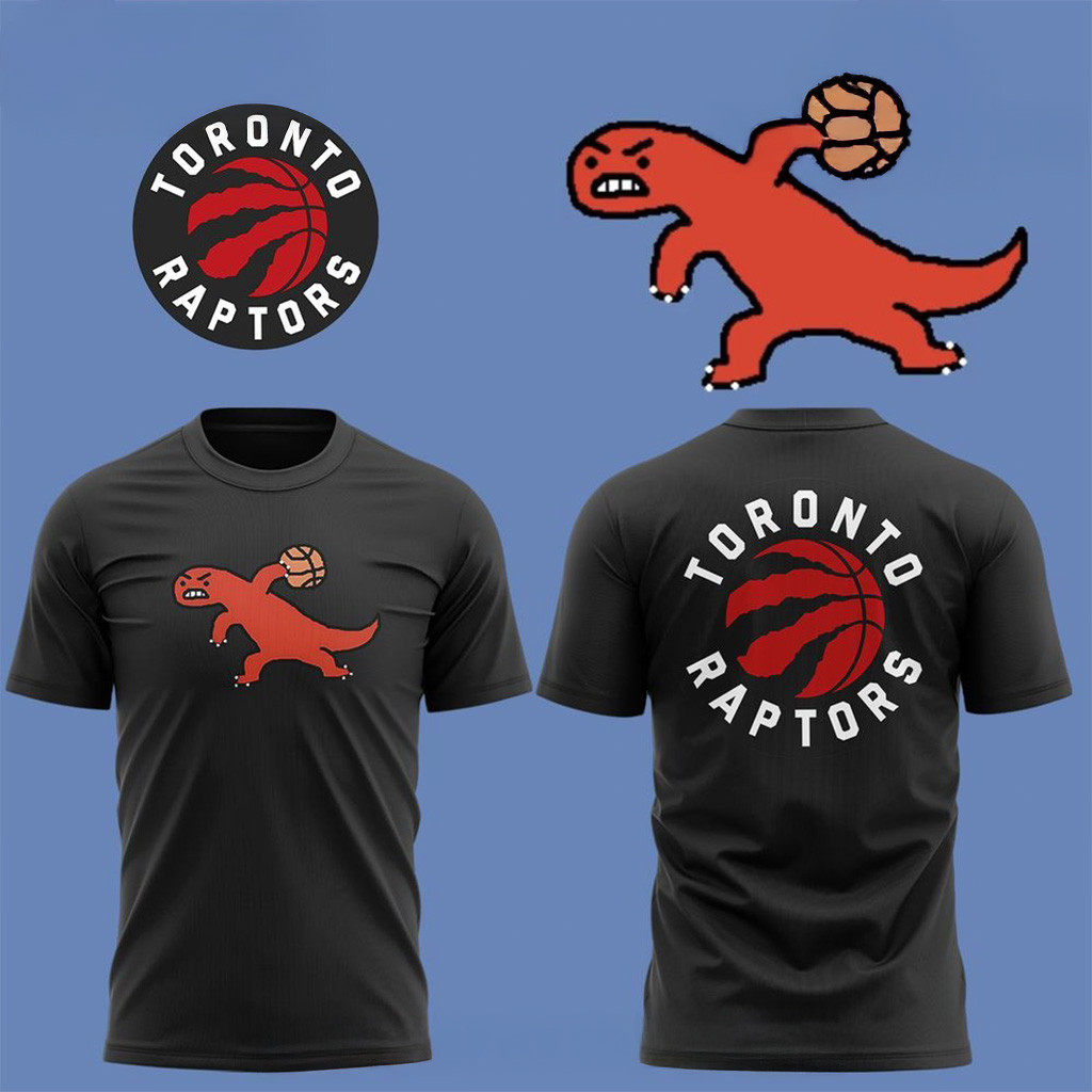 Toronto Raptors Dinosaur Graphic 2025 Shirt Toronto Raptors Merch Gifts For Fans-1
