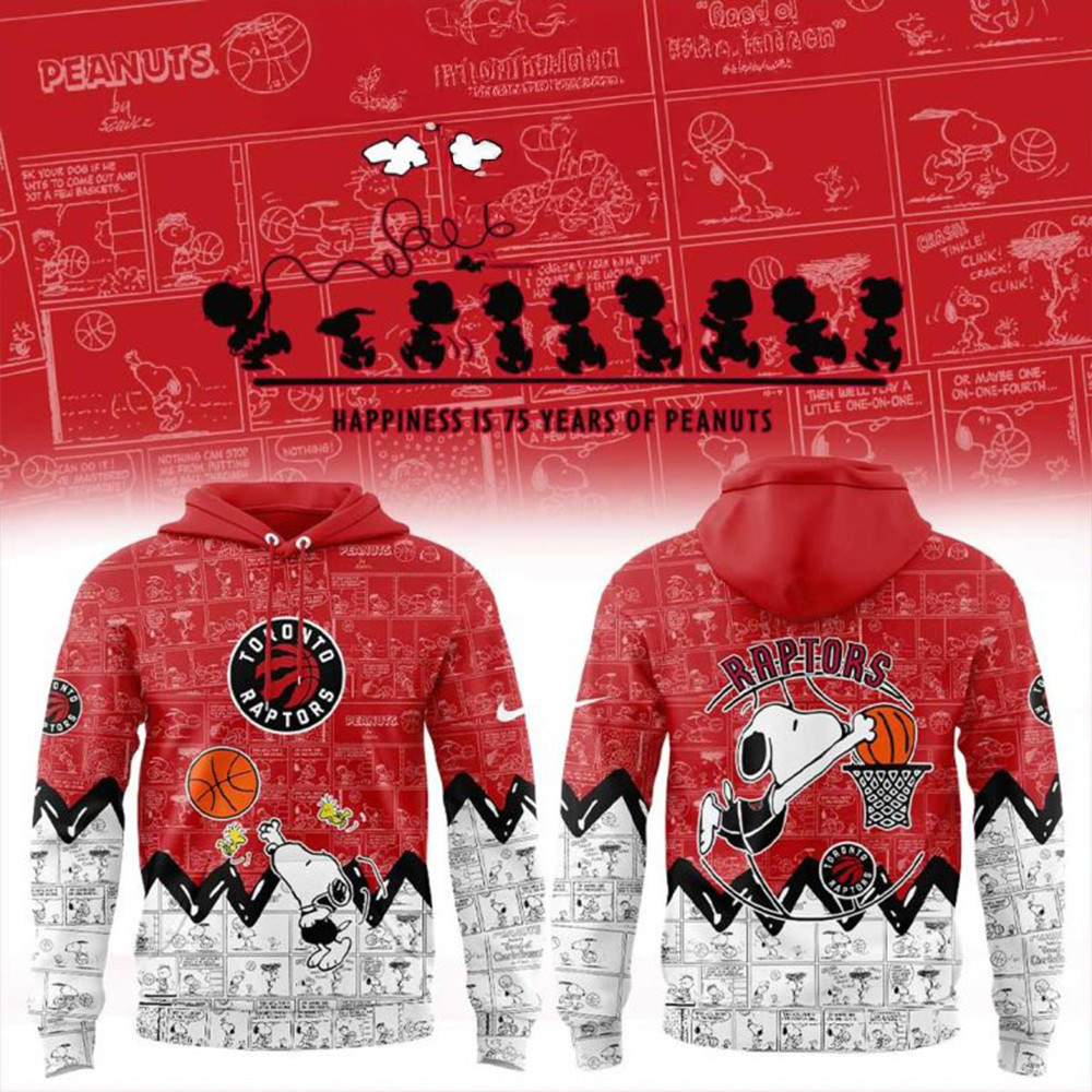 Toronto Raptors Wizards 75th Anniversary Snoopy Peanuts Hoodie Fan Gifts-1