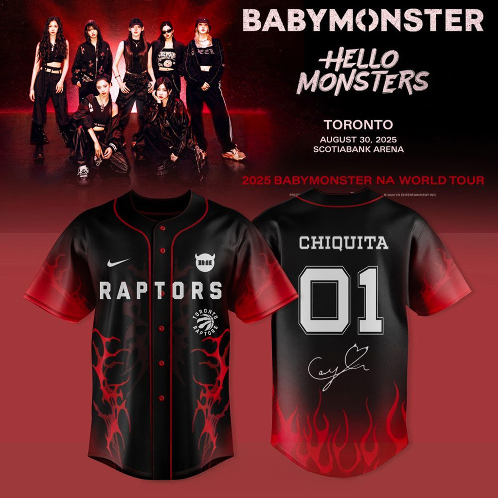 Toronto Raptors X Babymonster Chiquita Jersey Toronto Raptors Merch Baseball Lover Gift Ideas-1