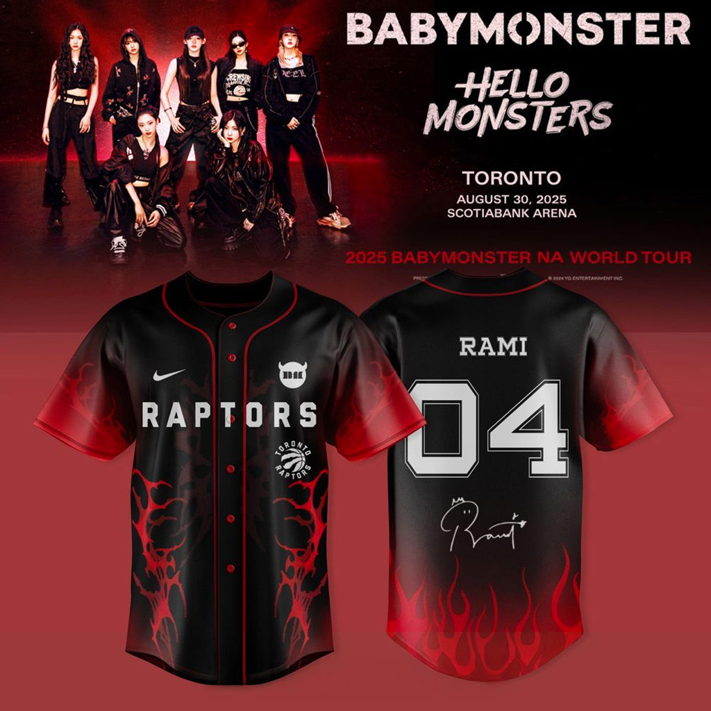 Toronto Raptors X Babymonster Rami Jersey Toronto Raptors Merch Unique Gifts For Baseball Fans-1