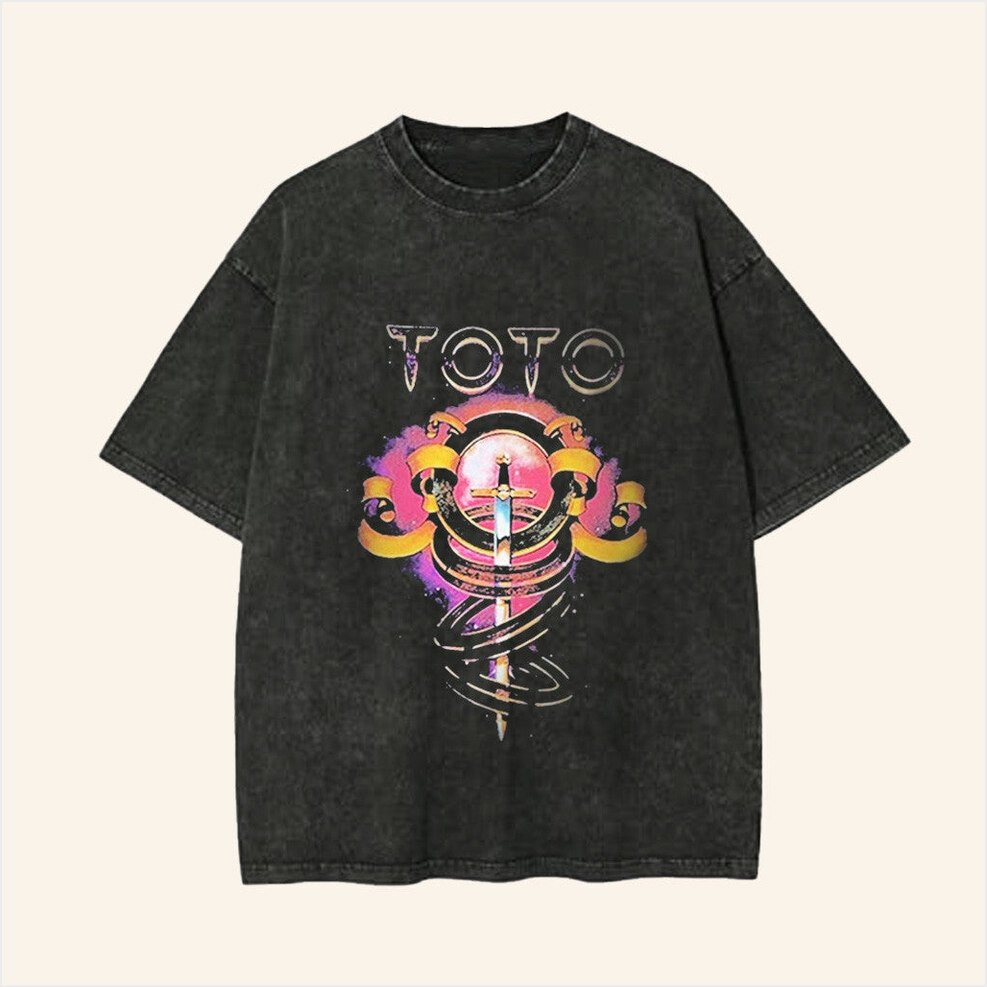 Toto Merch Sword 1978 Mineral Wash T-Shirt Gifts For Husband Birthday Gifts For Best Friend-1