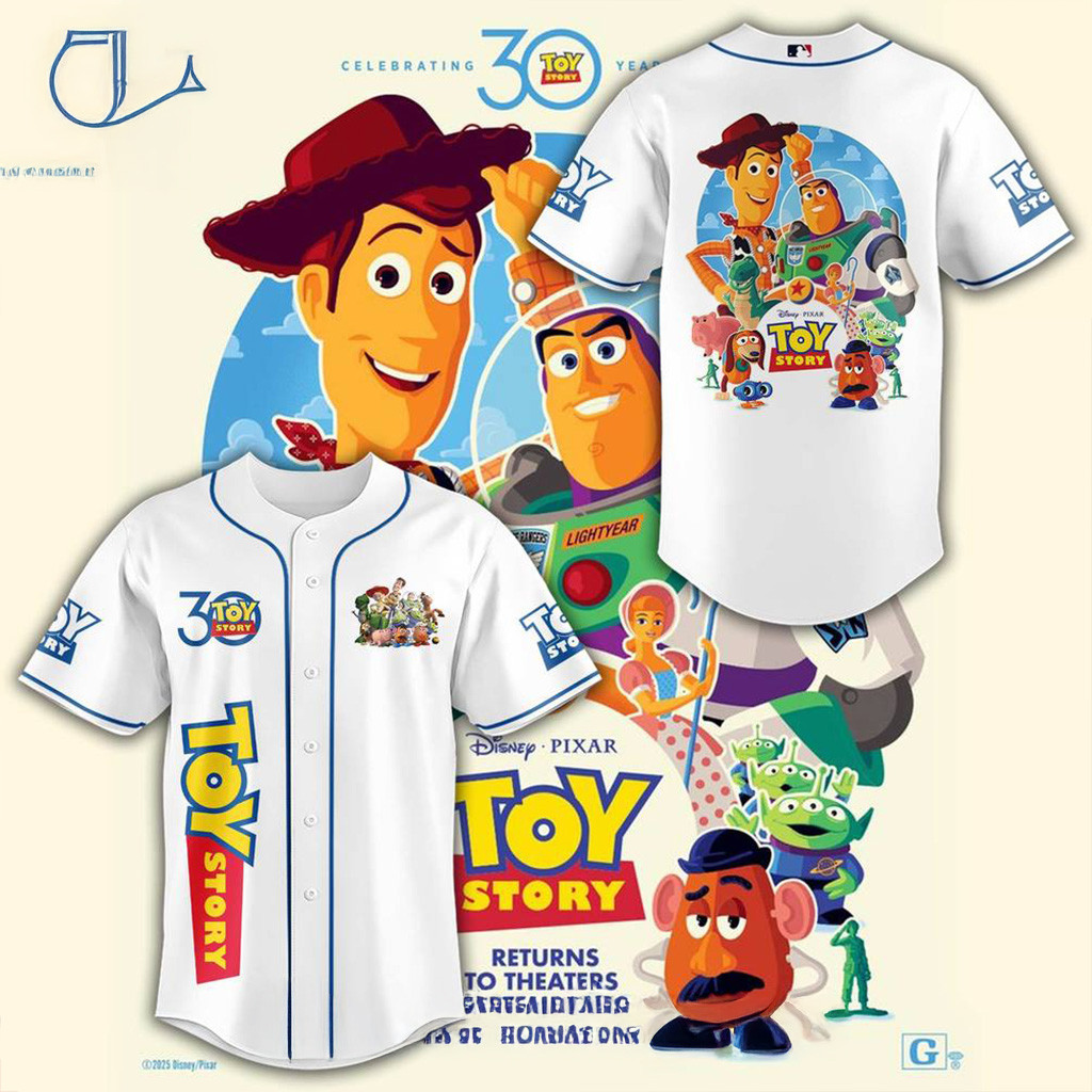 Toy Story Celebrating 30 Year Special Baseball Jersey Fan Merch Gifts For Him-1