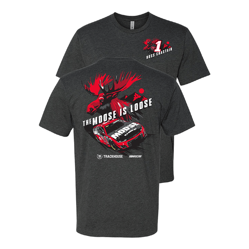 Trackhouse Merch Chastain Moose Is Loose T-Shirt Unique Father's Day Gifts-1 Trackhouse Merch Chastain Moose Is Loose T-Shirt Unique Father's Day Gifts-1