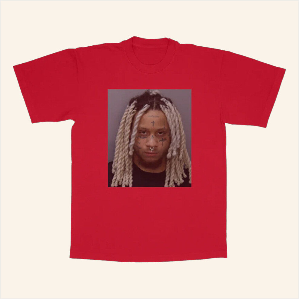 Trippie Redd Merch Mugshot Red T-Shirt Best Birthday Birthday Gift For Husband Gifts For BFF-1