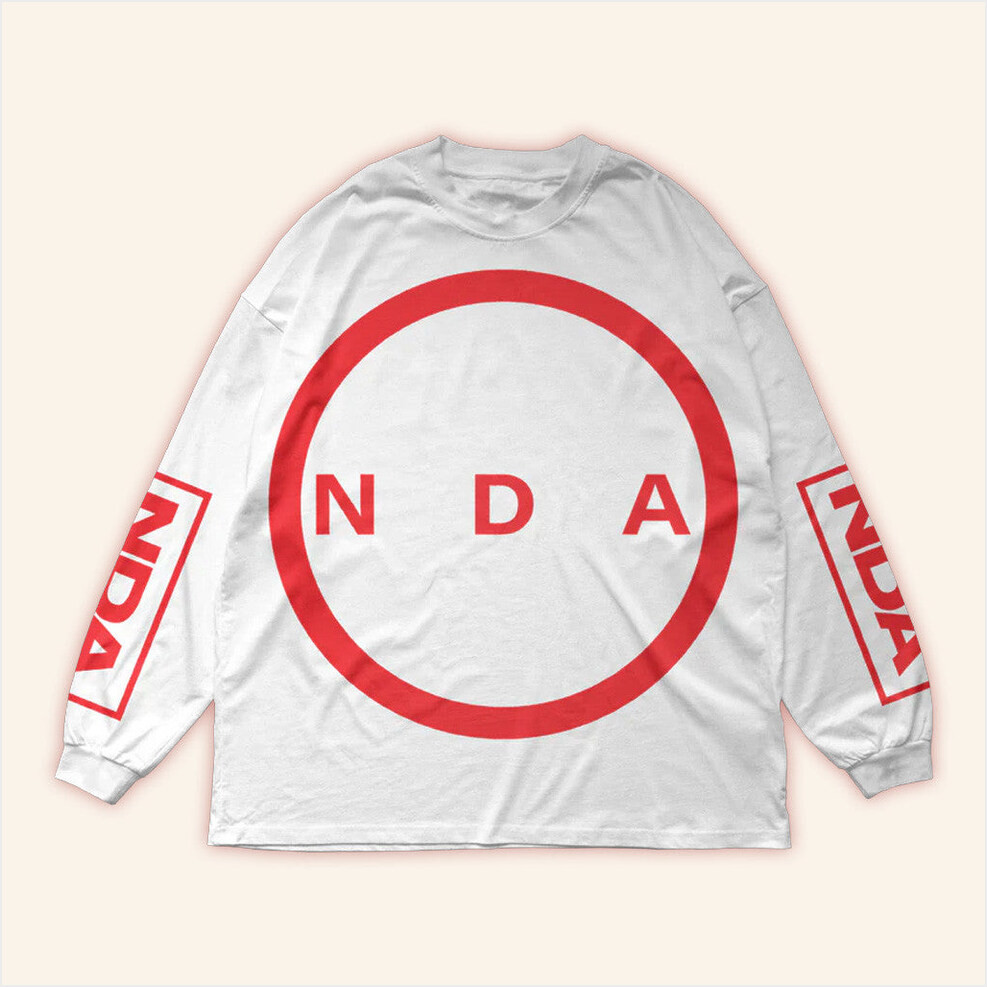 Trippie Redd Merch NDA Circle Long Sleeve T-Shirt White Birthday Gift For Friends Gifts For BFF-1