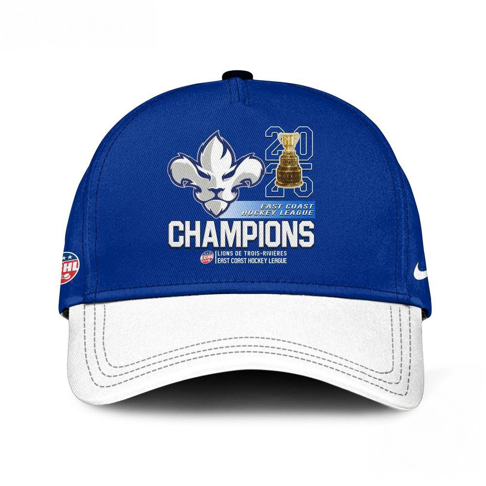 Trois Rivieres Lions 2025 East Coast Hockey League Champions Hat Gifts For Hockey Enthusiasts-1