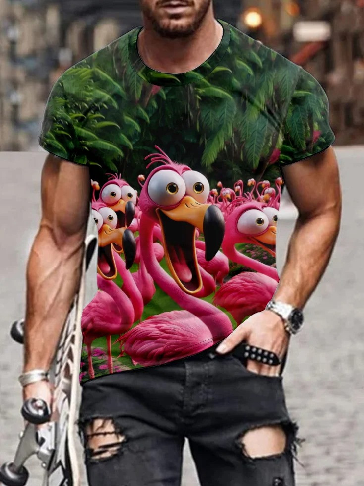 Tropical Flamingo T-shirt-1