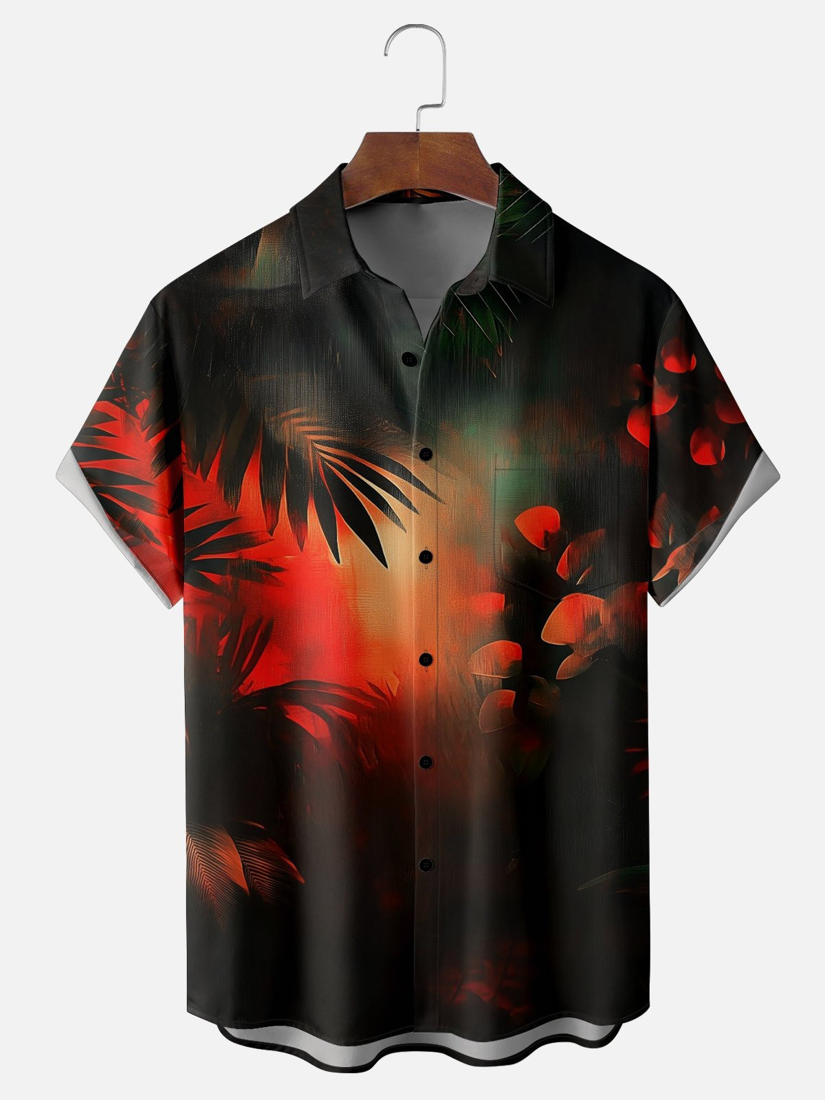 Tropical Gradient Botanicals Chest Pocket Hawaiian Shirt-1