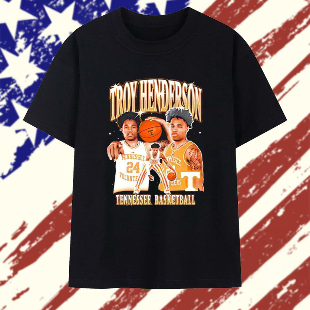 Troy Henderson Tennessee Volunteers Basketball Graphic T-Shirt Fan Merch Gifts For Him-1